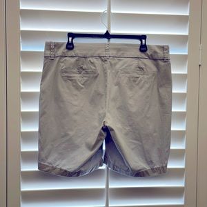 J. Crew light gray Chinos Shorts Size 12; 10” length